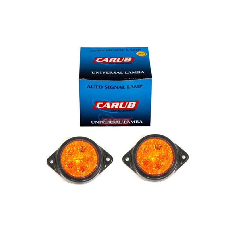 YAN SİNYAL LAMBASI ÇOK YÖNLÜ YUVARLAK 12V SARI 4303872 4303870 CARUB
