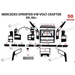 MAUN KAPLAMA CRAFTER SPRİNTER 06-19 SİYAH 51PRÇ -36857 36942 MERİÇ