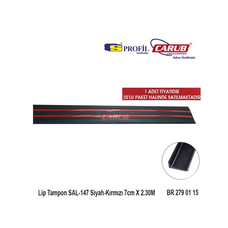 TAMPON ALTI LİP GENİŞ KALIN KIRMIZI ÇITALI 7CMX2.3MT SALMAN 2790115 CA