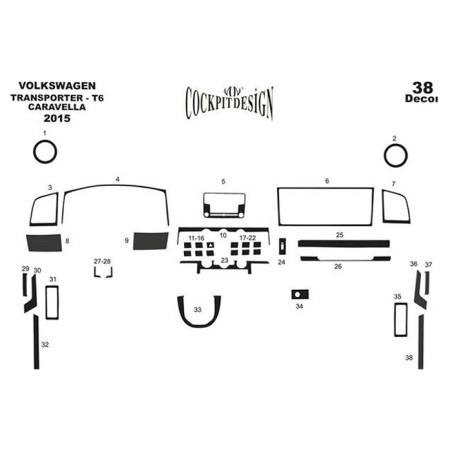 MAUN KAPLAMA VW T6 CARAVELLE 15-19 MAUN 38PRÇ 37343 MERİÇ