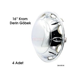 JANT KAPAĞI KROM 16 JANT KAPAK TAİWAN DERİN GÖBEK 2648004 CARUB