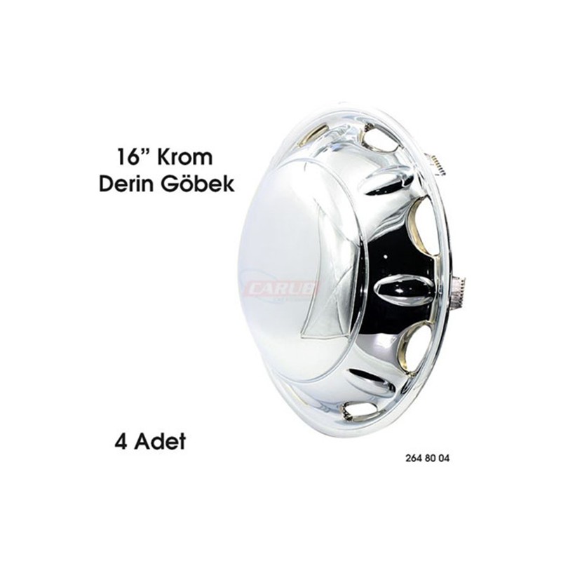JANT KAPAĞI KROM 16 JANT KAPAK TAİWAN DERİN GÖBEK 2648004 CARUB