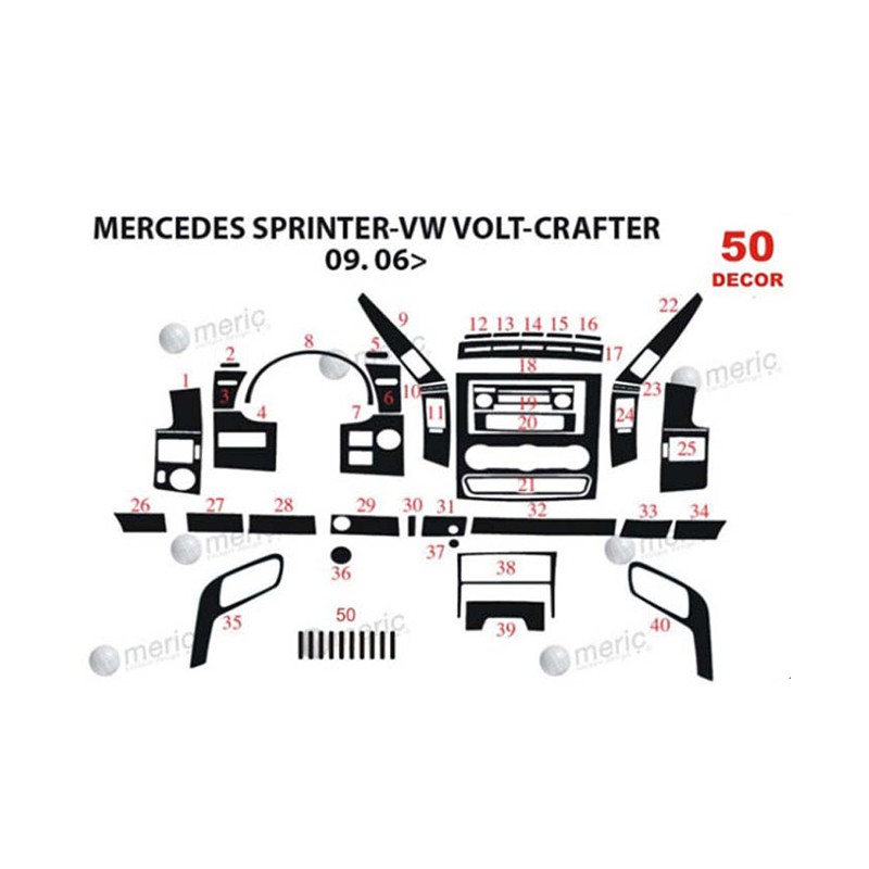 MAUN KAPLAMA MERCEDES SPRİNTER 06-15 MAUN 50PRÇ 36856 MERİÇ