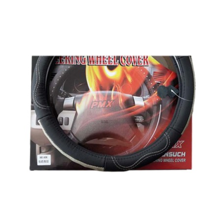 DİREKSİYON KILIFI 38CM DERİ SİYAH BEJ NR1406B-B PMX