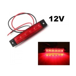 LED LAMBA PARMAK 6 LED KIRMIZI 12V 4LÜ 4304130 CARUB