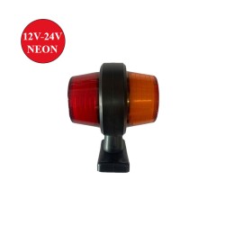 LAMBA TAKOZ BÜYÜK TİP SİVRİ CAM NEON KIRMIZI-SARI 12-24V FT-150 TAS127