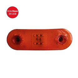 LEDLİ LAMBA MARKER 20 LED SARI REFLEKTÖRLÜ ORTADA LEDLİ BOMBELİ 112X38