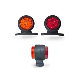 LAMBA TAKOZ MİNİ 12 LEDLİ MERCEKLİ KIRMIZI-SARI Ç:43MM 50X42MM 12-24V
