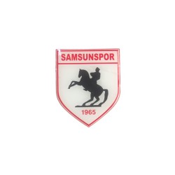 ARMA DAMLA ETİKET KUPA SAMSUNSPOR 65X80MM KIRMIZI-BEYAZ-SİYAH VİP 1019