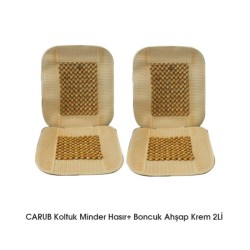 MİNDER TERLETMEZ KLASİK HASIR + BONCUK 2Lİ SET BEJ 4803802 CARUB