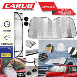 KATLANIR GÜNEŞLİK METALİZE BÜYÜK JUMBO 165x75CM GÜMÜŞ BALONLU 4954503