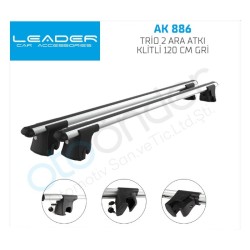 BAGAJ ARA BAR ATKI PROF. KİLİTLİ TİP 120CM GRİ TRİO 2 AK-886 LEADER