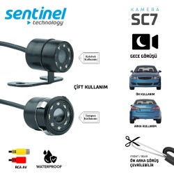 GERİ GÖRÜŞ KAMERASI KELEBEK + GÖMME IR LEDLİ ÖN ARKA UYUMLU SC-7 SENTİ