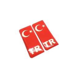 ARMA DAMLA ETİKET PLAKA TR KIRMIZI 2Lİ ERN-DML-23K VİP