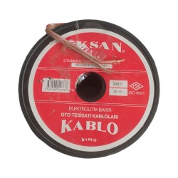 KABLO KORDON HOPARLÖR 2X2,5 BİTİŞİK ŞEFFAF AKSAN 553-046 AKSAN