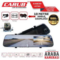 KAMERA+AYNA ÇİFT KAMERA DVR TFT GENİŞ 10 METRE 0017013 CARUB