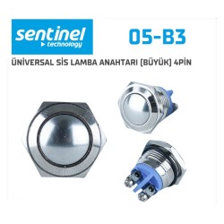ANAHTAR METAL BUTON YENİ MODEL KROM ÇAP-20MM 05-B3 SENTİNEL