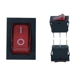 ANAHTAR ÜNİVERSAL KARE IŞIKLI KIRMIZI 2Lİ ON-OFF 20X15X12MM 05-KM12 SENTİNEL