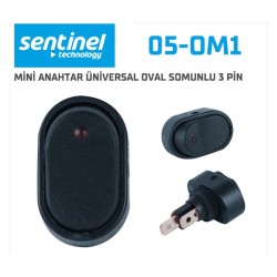 ANAHTAR ÜNİVERSAL OVAL IŞIKLI KIRMIZI LEDLİ SOMUNLU 2Lİ ON-OFF 20X30X20MM ÇAP-13MM 05-OM1 SENTİNEL