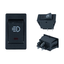 ANAHTAR SİS LAMBASI ÜNİVERSAL DİKDÖRTGEN IŞIKLI KIRMIZI LEDLİ 2Lİ ON-OFF 4PİNLİ 22X38X35MM 05-US-10 SENTİNEL