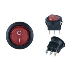 ANAHTAR ÜNİVERSAL YUVARLAK IŞIKLI KIRMIZI 2Lİ ON-OFF ÇAP-20MM 05-YM5 SENTİNEL