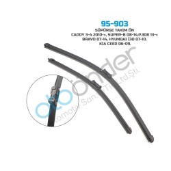 SİLECEK SÜPÜRGESİ ARACA ÖZEL VW CADDY 3-4 2010 SONRASI SUPER B 08-14 P