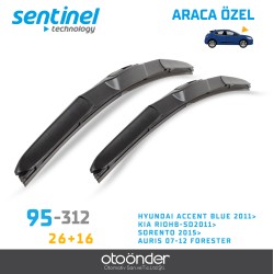 SİLECEK SÜPÜRGESİ ARACA ÖZEL HYUNDAI ACCENT BLUE 2011 SONRASI KIA RIOH