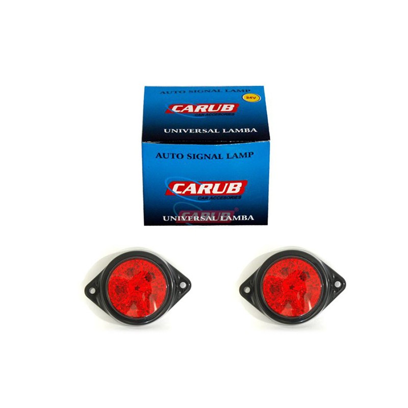 YAN SİNYAL LAMBASI LEDLİ YUVARLAK 24V KIRMIZI 4303856 CARUB