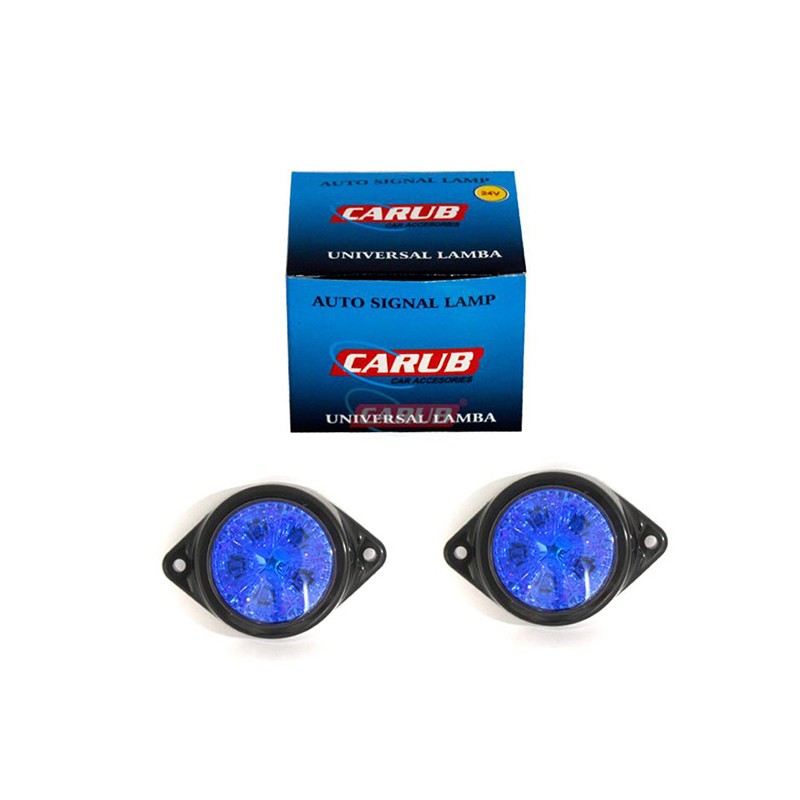 YAN SİNYAL LAMBASI LEDLİ YUVARLAK 24V MAVİ 4303857 CARUB