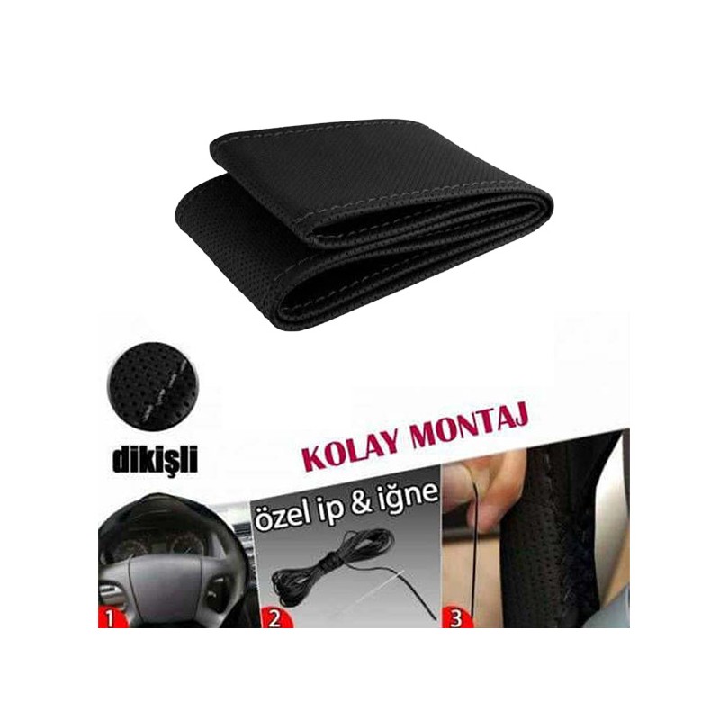 DİREKSİYON KILIFI DİKME TOPLAM DÜZ DESEN SİYAH 90MM KLCDDK-90 KILIÇ