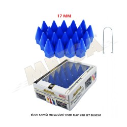 BİJON KAPAĞI SİVRİ 17MM MAVİ 20Lİ SET 203-007-030 MEFSA