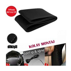 DİREKSİYON KILIFI DİKME 38CM DÜZ DESEN BEYAZ DİKİŞLİ 105MM KLÇ KLCDDK-