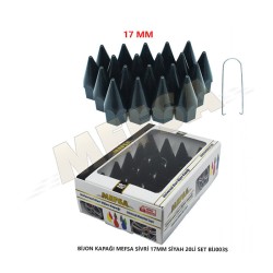 BİJON KAPAĞI SİVRİ 17MM SİYAH 20Lİ SET 203-007-027 MEFSA