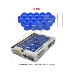 BİJON KAPAĞI DÜZ 17MM MAVİ 20Lİ SET 203-007-008 MEFSA