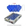BİJON KAPAĞI DÜZ 17MM MAVİ 20Lİ SET 203-007-008 MEFSA