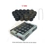 BİJON KAPAĞI DÜZ 17MM SİYAH 20Lİ SET 203-007-005 MEFSA
