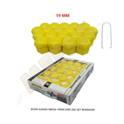 BİJON KAPAĞI DÜZ 19MM SARI 20Lİ SET 203-007-020 MEFSA