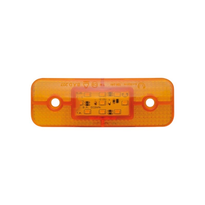 LEDLİ LAMBA UNİVERSAL YAN LAMBA SİDE MARKER 9 LED SARI 12-24V 113X39MM