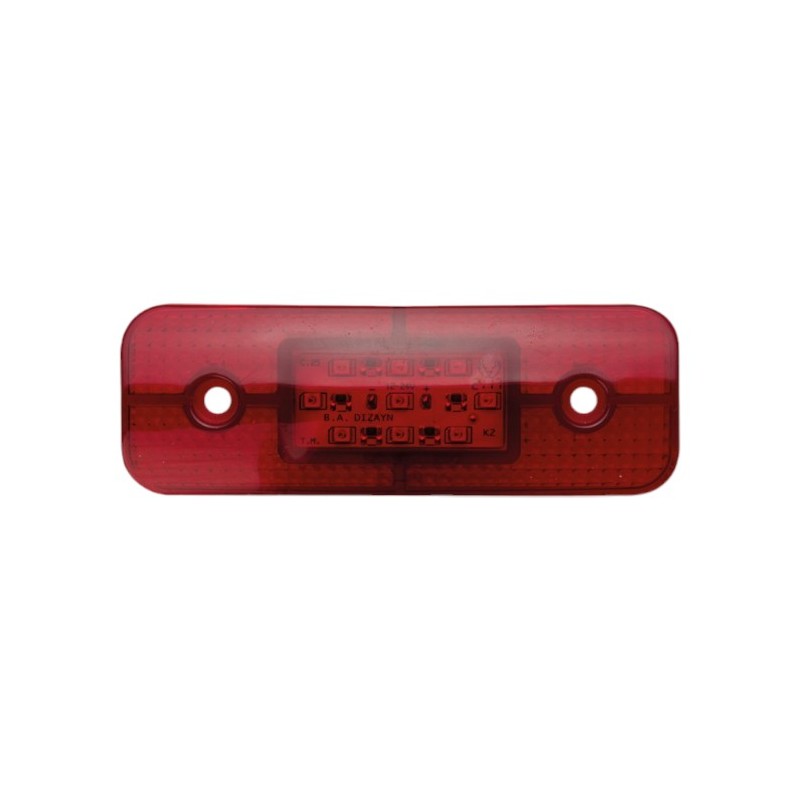 LEDLİ LAMBA UNİVERSAL YAN LAMBA SİDE MARKER 9 LED KIRMIZI 12-24V 113X3
