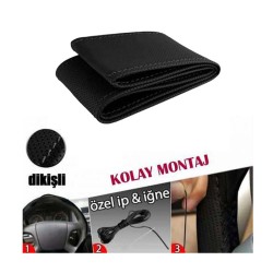 DİREKSİYON KILIFI DİKME 38CM DÜZ DESEN GRİ DİKİŞ 110MM KLÇ KLCDDK-110G