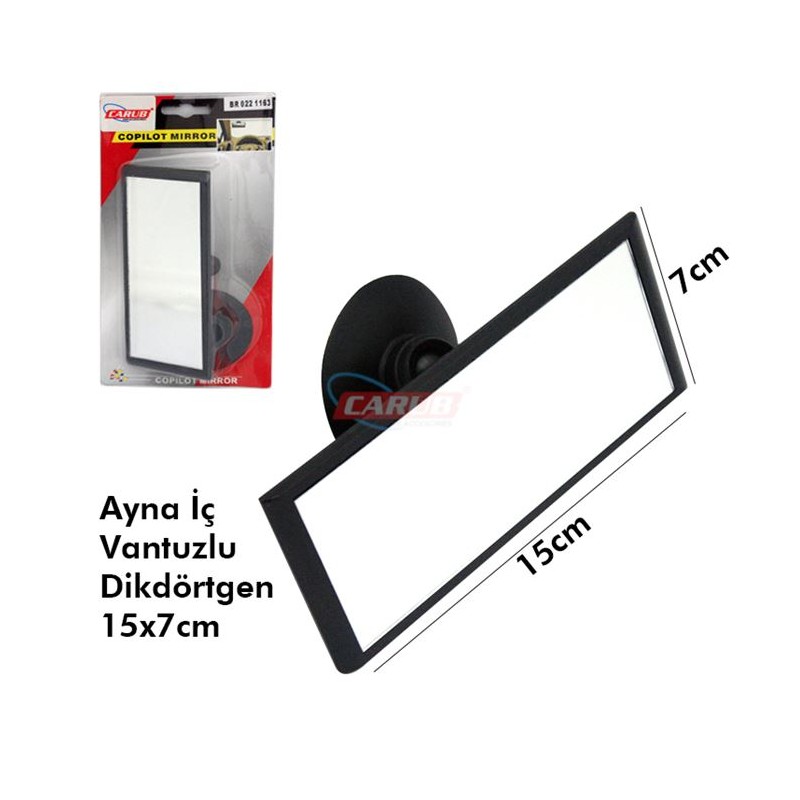 AYNA MERCEK VANTUZLU DİKDÖRTGEN 15X7CM 0221163 CARUB