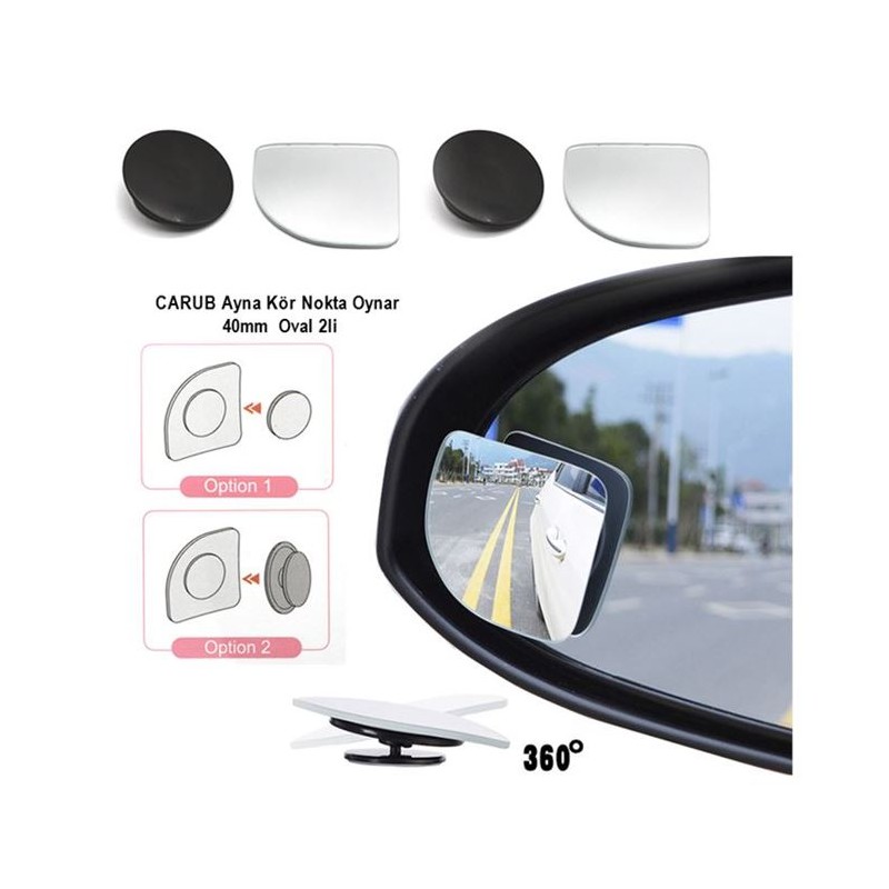 AYNA KÖR NOKTA YAPIŞTIRMA OYNAR 40MM OVAL 2Lİ 0221236 CARUB