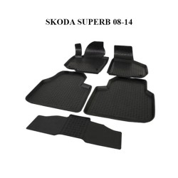 PASPAS 4D KAUÇUK ORJİNAL MODEL SKODA SUPERB 2008 2014 SİYAH 9102-001 İ