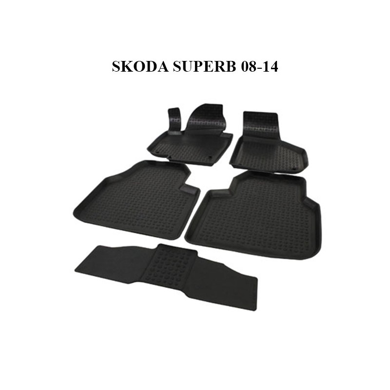 PASPAS 4D KAUÇUK ORJİNAL MODEL SKODA SUPERB 2008 2014 SİYAH 9102-001 İ