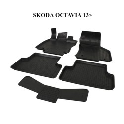 PASPAS 4D KAUÇUK ORJİNAL MODEL SKODA OCTAVİA 2013 SONRASI SİYAH 9140-0
