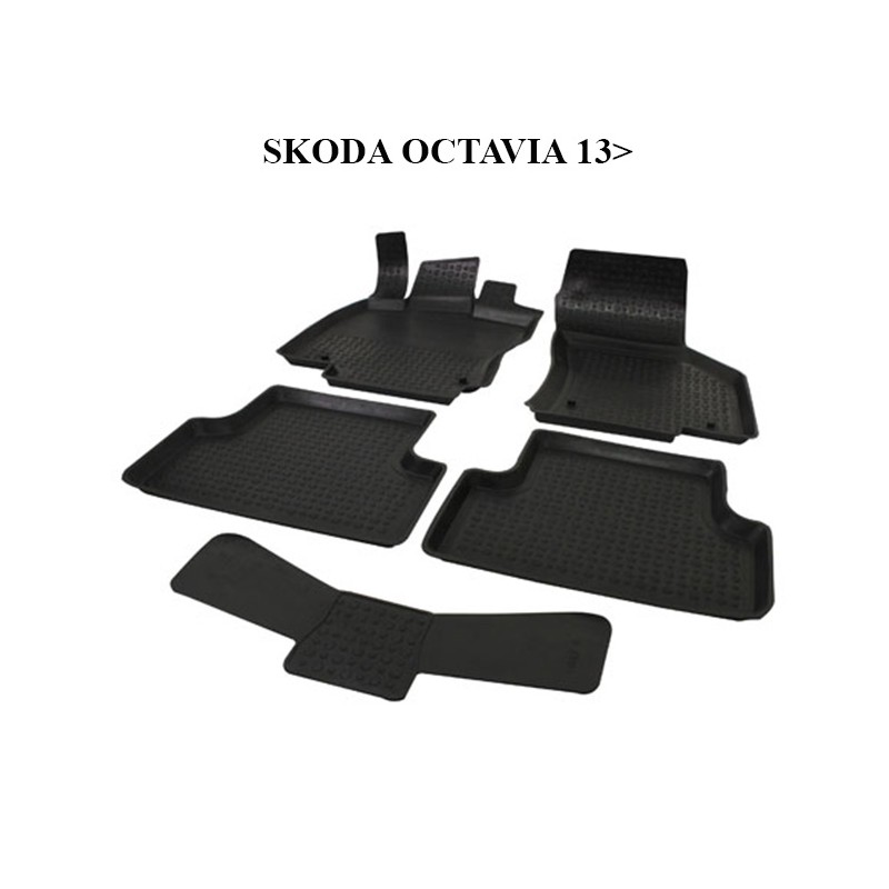 PASPAS 4D KAUÇUK ORJİNAL MODEL SKODA OCTAVİA 2013 SONRASI SİYAH 9140-0