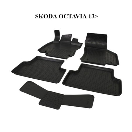 PASPAS 4D KAUÇUK ORJİNAL MODEL SKODA OCTAVİA 2013 SONRASI SİYAH 9140-0