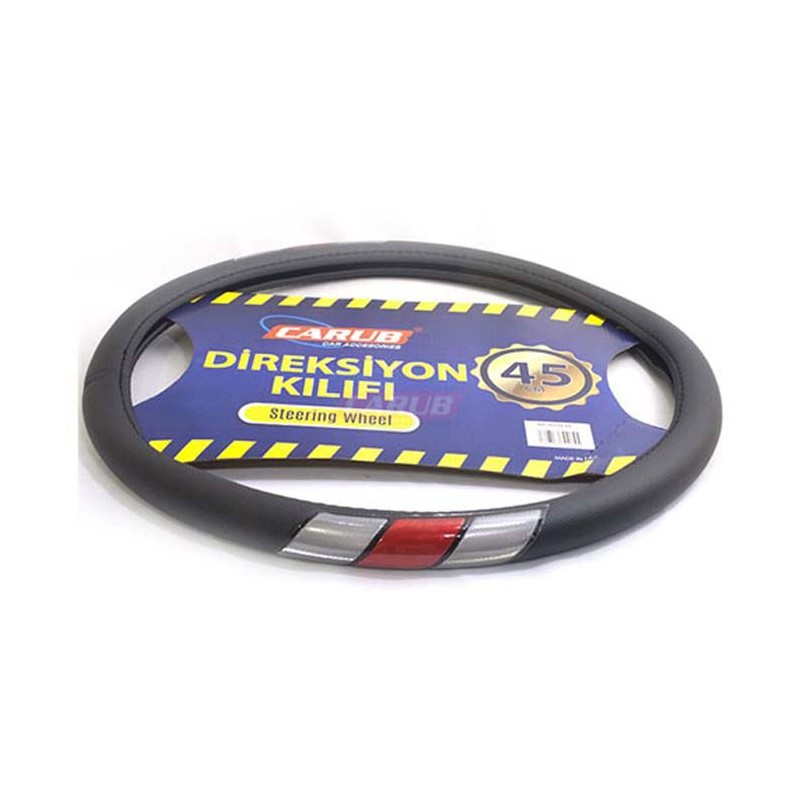 DİREKSİYON KILIFI 45CM FOSFORLU KIRMIZI-GRİ 1830264 CARUB