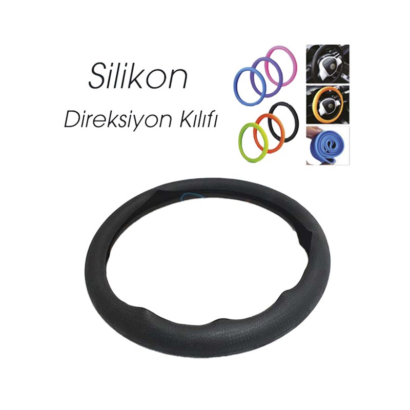 DİREKSİYON KILIFI 38CM SİLİKONLU SİYAH 1832060 CARUB