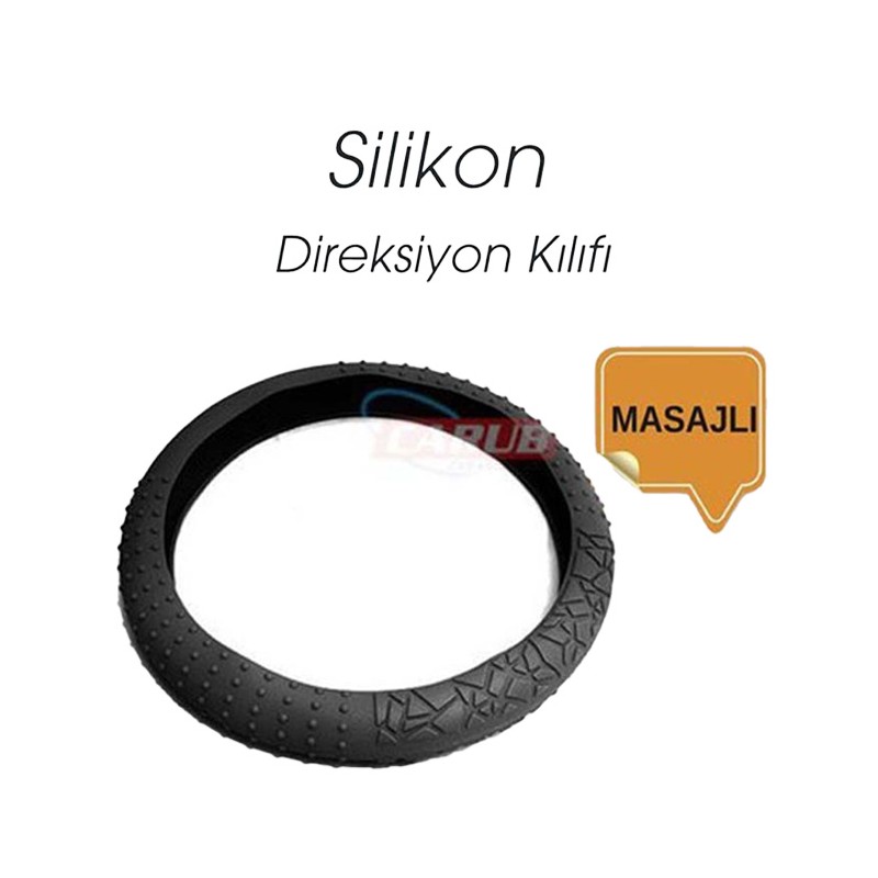 DİREKSİYON KILIFI 38CM SİLİKONLU MASAJLI SİYAH 1832066 CARUB